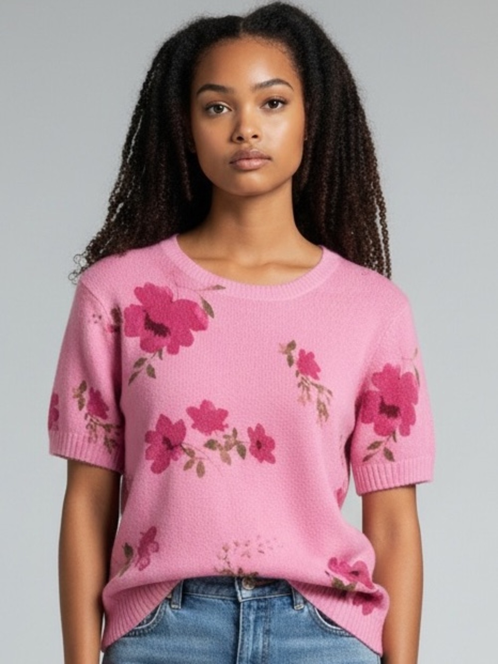NWT Cece Floral Sweater Size M